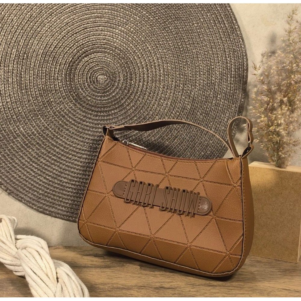 GABY SHOW - BOLSA FEMININA QUEIMA DE ESTOQUE MEIA LUA FREQUÊNCIA -CARAMELO