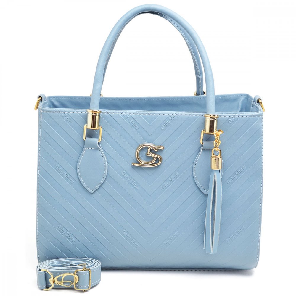 BOLSA FEMININA FREQUENCIADA MEDIA TRANSVERSAL AZUL