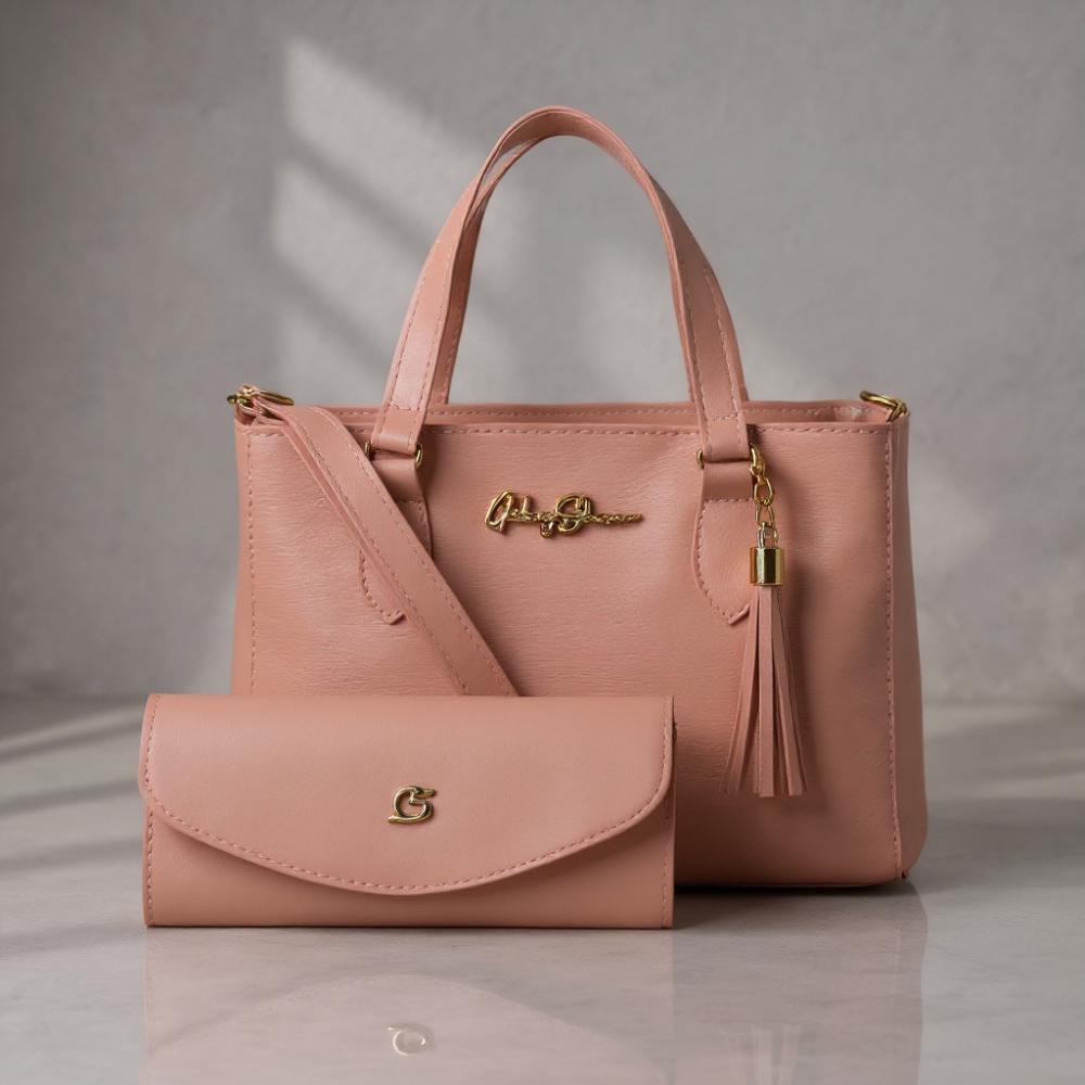GABY SHOW - BOLSA FEMININA ANJIK MÉDIA + CARTEIRA - ROSA