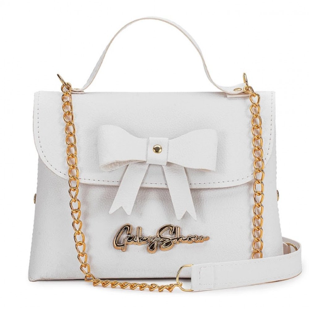 GABY SHOW - BOLSA FEMININA BAUZINHO DE LAÇO - BRANCO