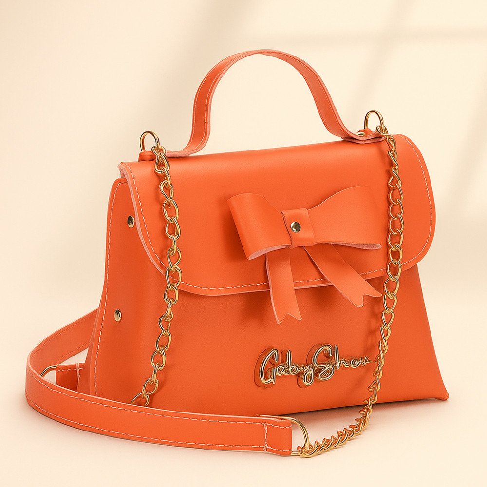 GABY SHOW - BOLSA FEMININA BAUZINHO DE LAÇO - LARANJA