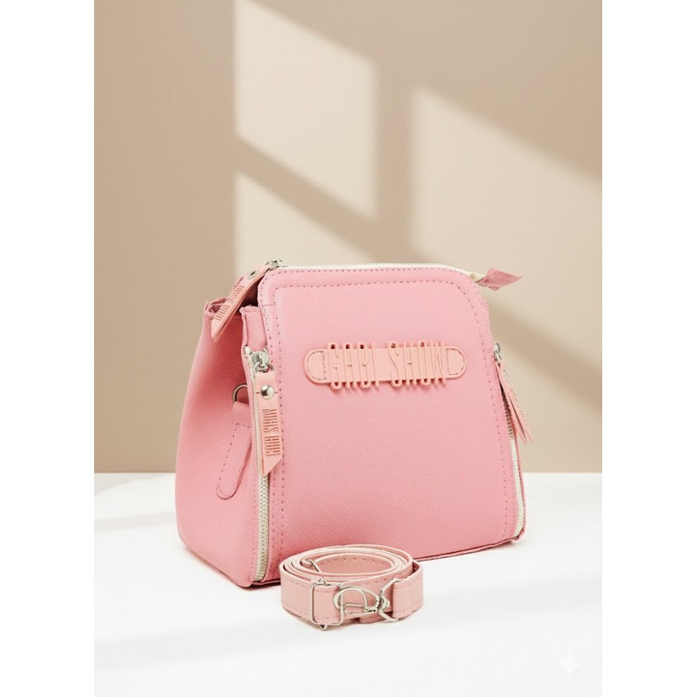 GABY SHOW - BOLSA FEMININA BORRACHINHA 3 ZÍPERES - ROSA