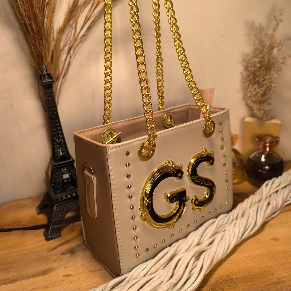 GABY SHOW - BOLSA FEMININA CKLOE PREMIUM - MARFIM C/ AMÊNDOA