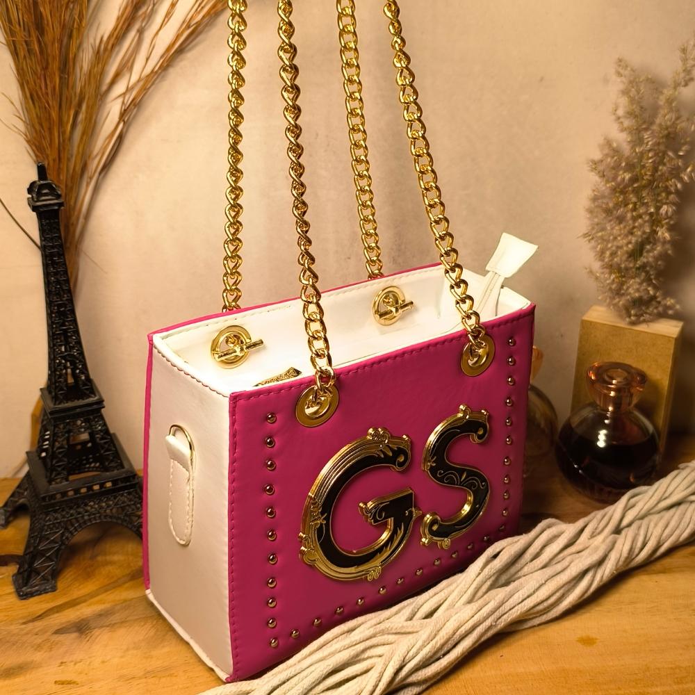 GABY SHOW - BOLSA FEMININA CKLOE PREMIUM - PINK C/ BRANCO