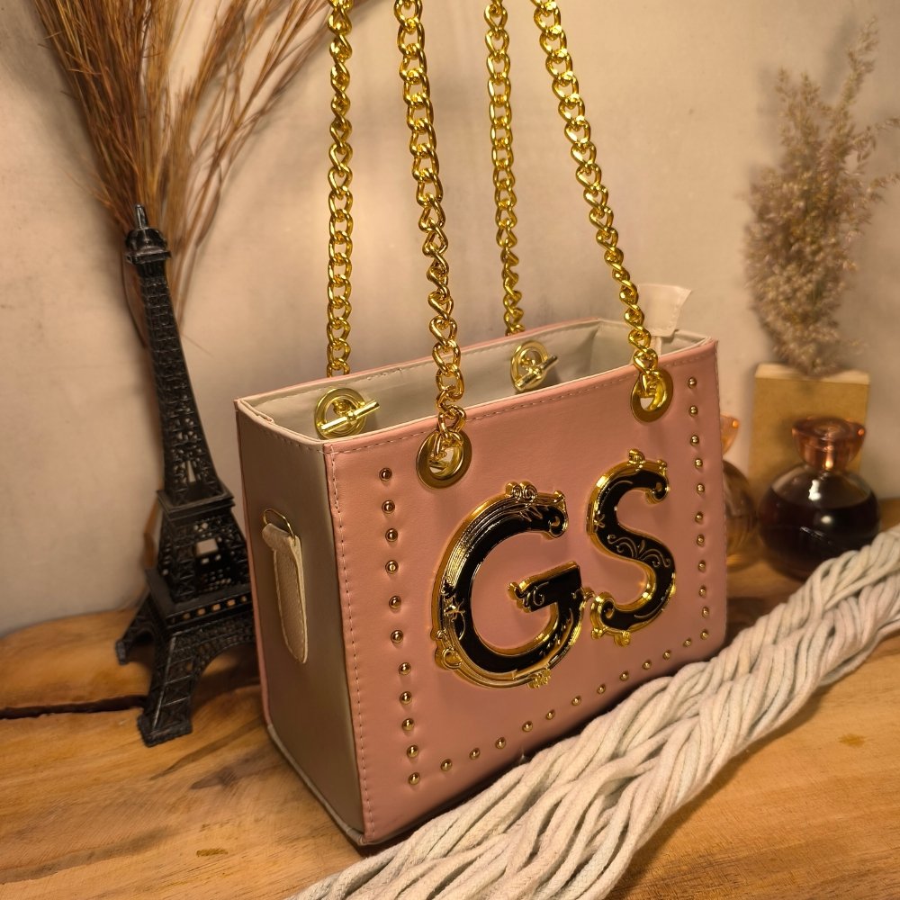 GABY SHOW - BOLSA FEMININA CKLOE PREMIUM - ROSA C/ MARFIM