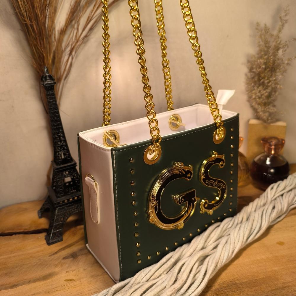 GABY SHOW - BOLSA FEMININA CKLOE PREMIUM - VERDE C/ BRANCO