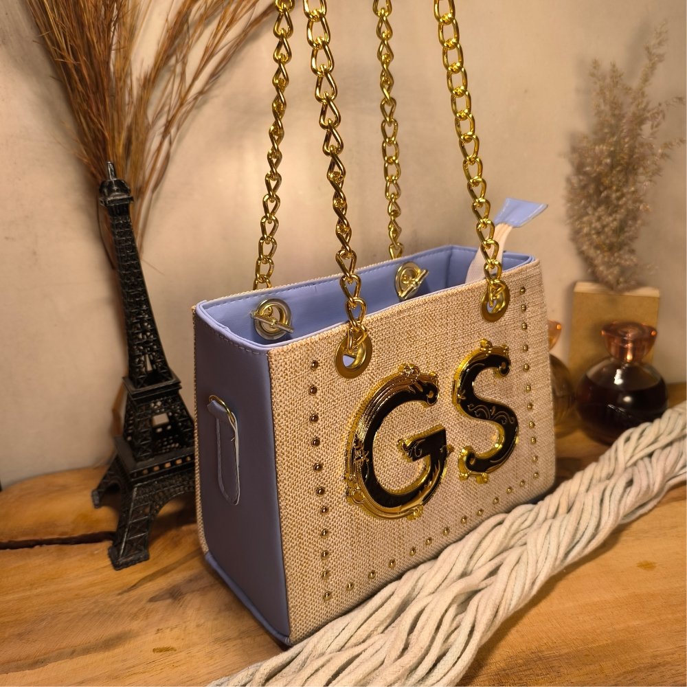 GABY SHOW - BOLSA FEMININA CKLOE TECIDO PREMIUM - AZUL BEBÊ