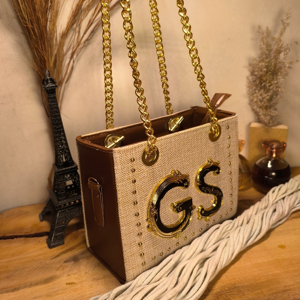 GABY SHOW - BOLSA FEMININA CKLOE TECIDO PREMIUM - CARAMELO