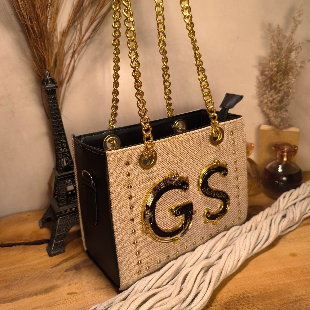 GABY SHOW - BOLSA FEMININA CKLOE TECIDO PREMIUM - PRETO