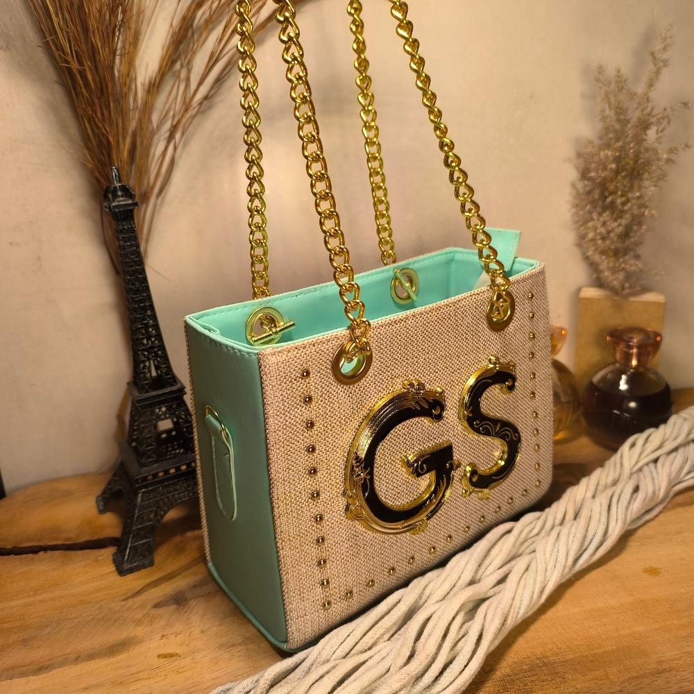 GABY SHOW - BOLSA FEMININA CKLOE TECIDO PREMIUM - VERDE ÁGUA