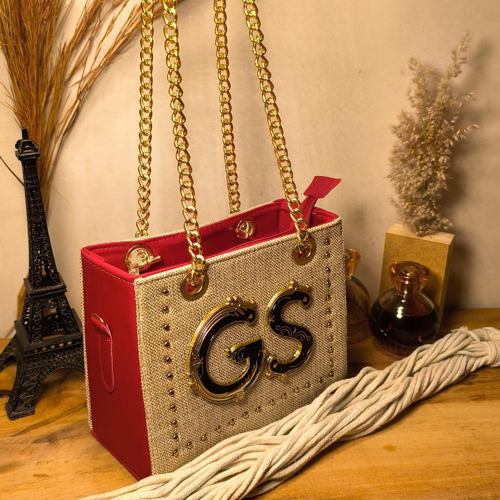 GABY SHOW - BOLSA FEMININA CKLOE TECIDO PREMIUM - VERMELHO