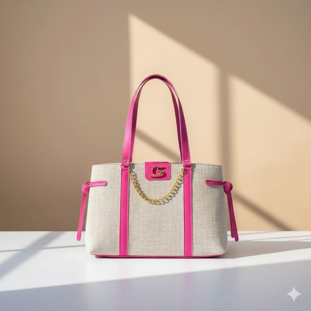 GABY SHOW - BOLSA FEMININA PREMIUM ELEGANCY TECIDO - PINK