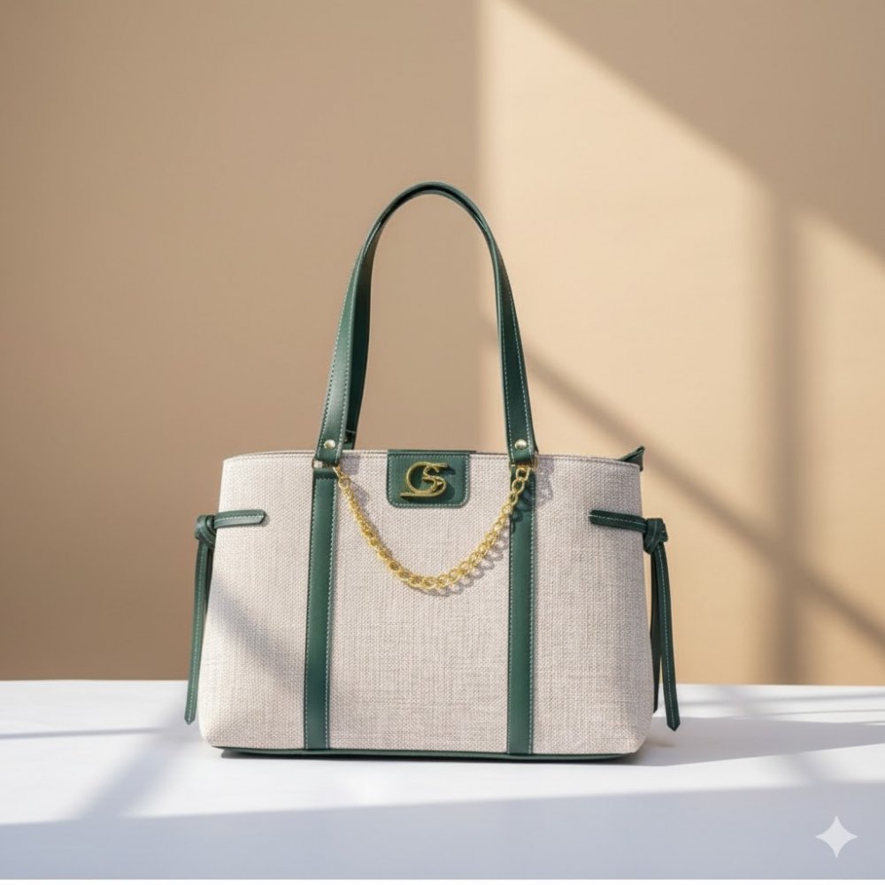 GABY SHOW - BOLSA FEMININA PREMIUM ELEGANCY TECIDO - VERDE MILITAR