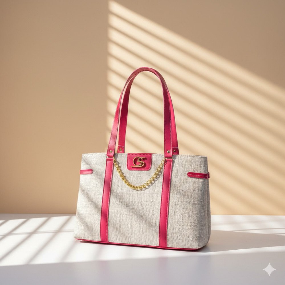 GABY SHOW - BOLSA FEMININA PREMIUM ELEGANCY TECIDO - VERMELHO