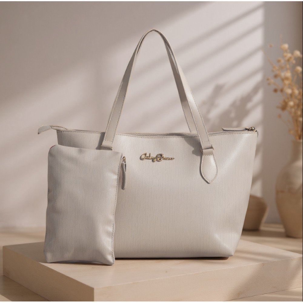 GABY SHOW - BOLSA FEMININA SACOLA ANJIK + NECESSERIE - MARFIM