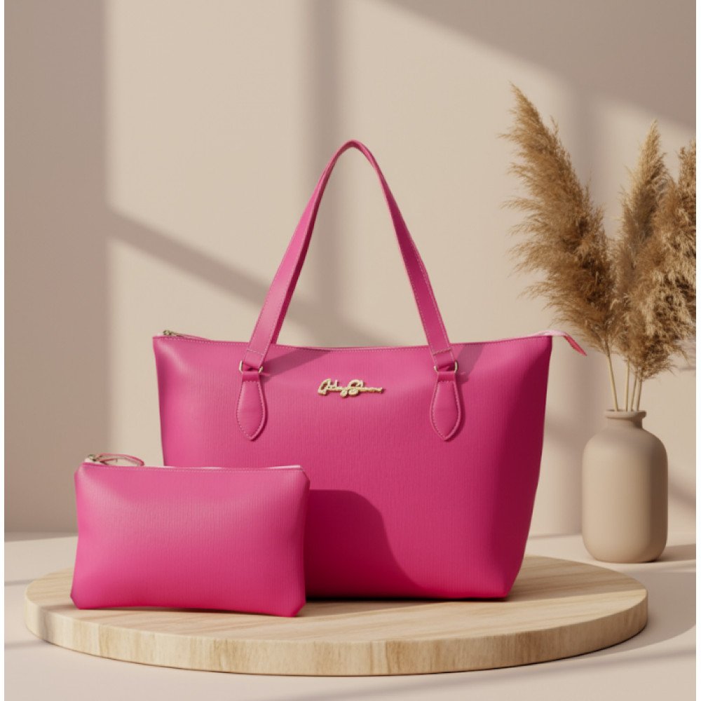 GABY SHOW - BOLSA FEMININA SACOLA ANJIK + NECESSERIE - PINK