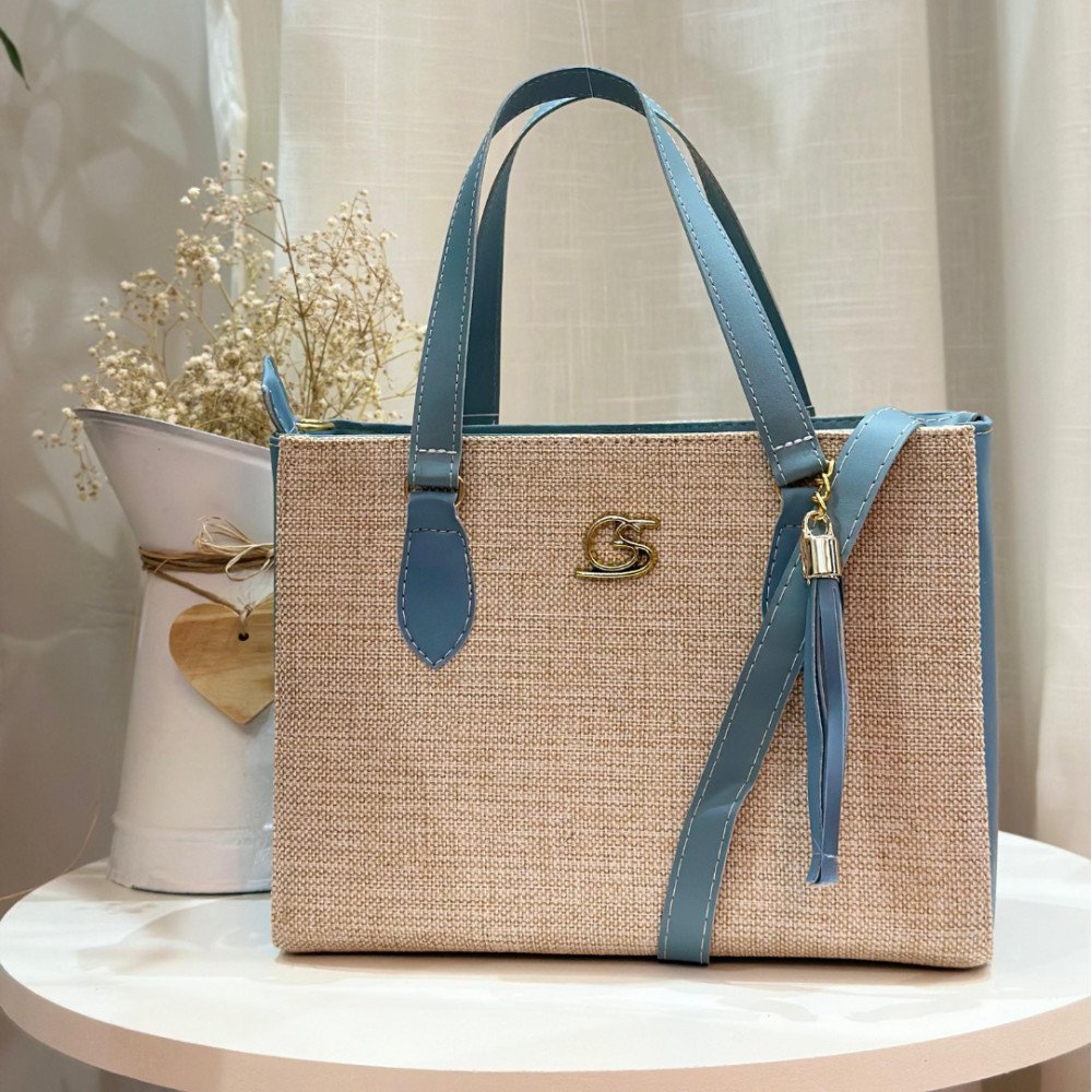 GABY SHOW - BOLSA FEMININA TECIDO MÉDIA - AZUL