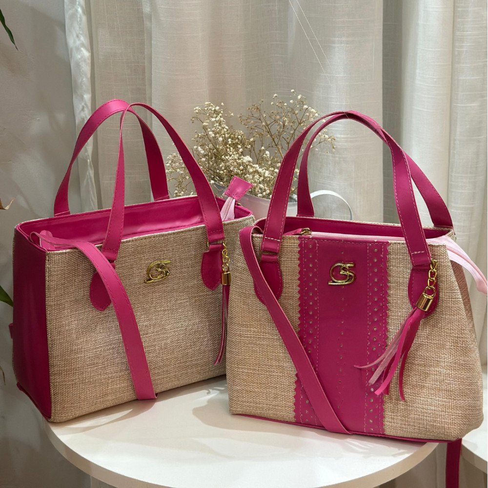 GABY SHOW - KIT 2 BOLSAS PARIS + TECIDO MÉDIA - PINK