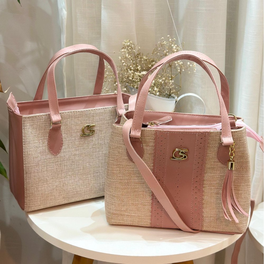 GABY SHOW - KIT 2 BOLSAS PARIS + TECIDO MÉDIA - ROSA