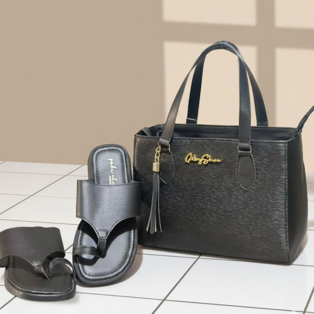 GABY SHOW - KIT 2 SANDÁLIA PAPETE + ANJIK MÉDIA 01 - NÚMERO 40 - PRETO