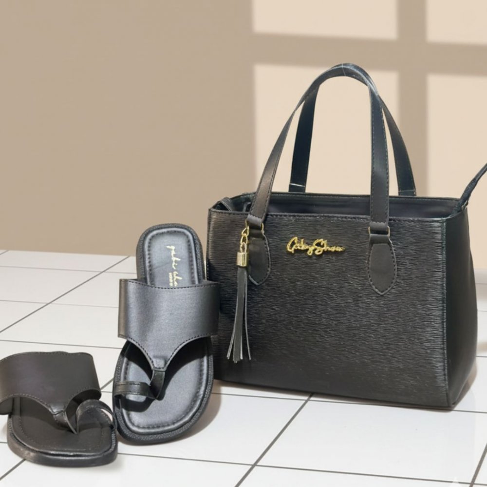 GABY SHOW - KIT 2 SANDÁLIA PAPETE + ANJIK MÉDIA 01 - NÚMERO 35 - PRETO