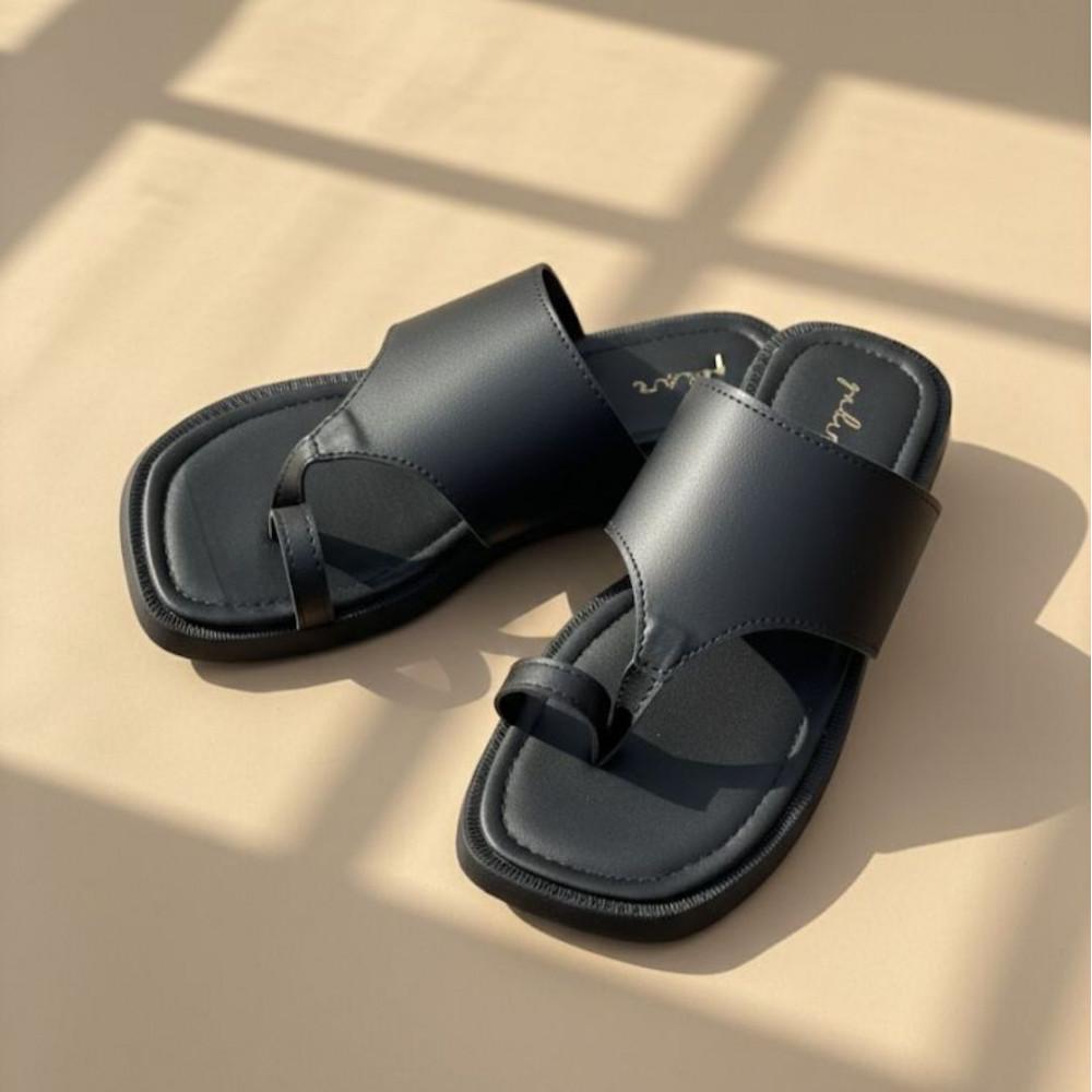 GABY SHOW - SANDÁLIA PAPETE FEMININA MODELO 01 - NÚMERO 36 - PRETO