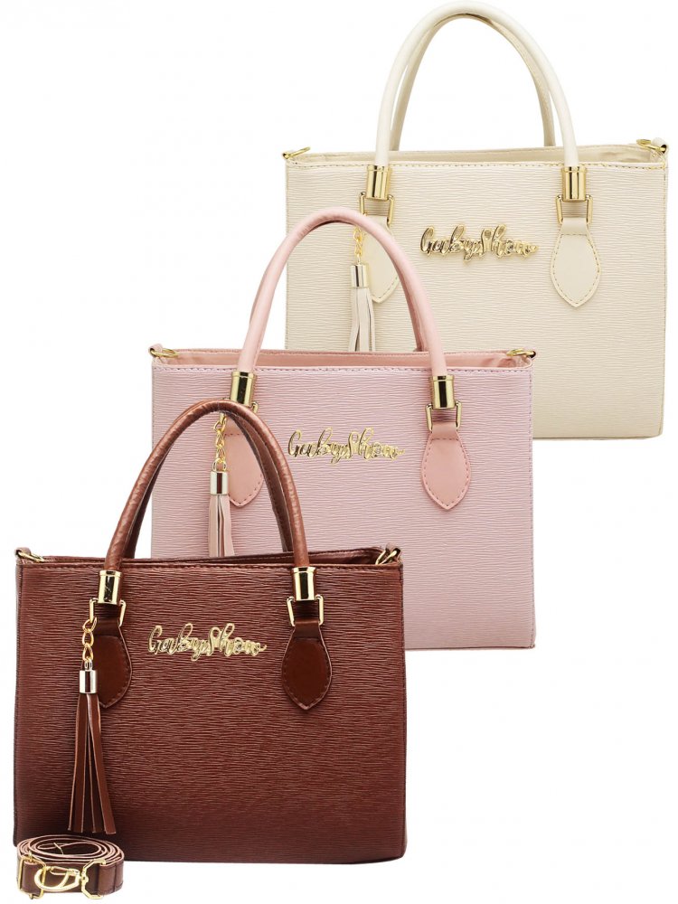 KIT 3 BOLSA FEMININA ANJICK MEDIA ELEGANTE TRANSVERSAL MODERNA MODA BOLSA GABY SHOW