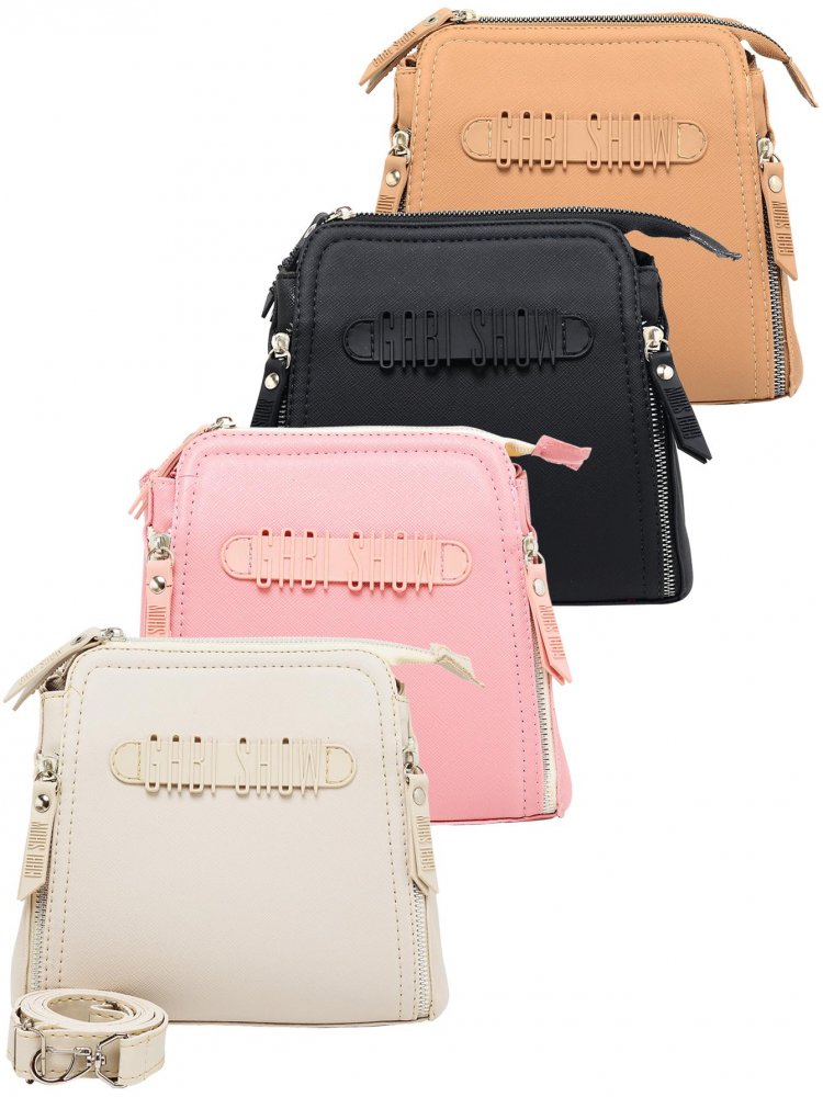 KIT 4 BOLSA BORRACHINHA FEMININA MODERNA ELEGANTE TIRA COLO MODA LUXO GABY SHOW