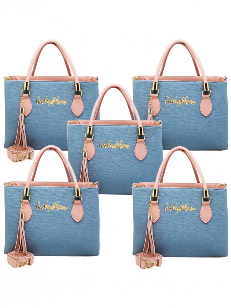 KIT 5 BOLSA FEMININA MEDIA LUXO ANJICK TRANSVERSAL