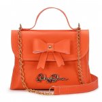Gaby Show - Bolsa Feminina Bauzinho de Laço - Laranja
