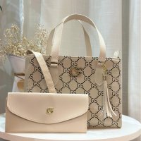 Gaby Show - Bolsa Feminina Silk Média + Carteira - Marfim