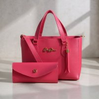 Gaby Show - Bolsa Feminina Anjik Média + Carteira - Pink