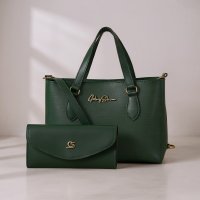Gaby Show - Bolsa Feminina Anjik Média + Carteira - Verde Militar
