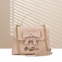 Gaby Show - Bolsa Feminina Bauzinho de Laço - Amêndoa