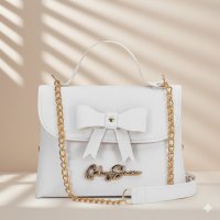 Gaby Show - Bolsa Feminina Bauzinho de Laço - Branco