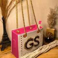Gaby Show - Bolsa Feminina Ckloe Premium - Branco c/ Pink