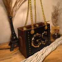 Gaby Show - Bolsa Feminina Ckloe Premium - Preto c/ Caramelo