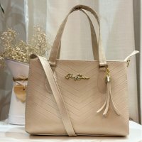 Gaby Show - Bolsa Feminina Estampa em V - Marfim