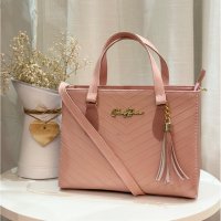Gaby Show - Bolsa Feminina Estampa em V - Rosa