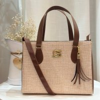 Gaby Show - Bolsa Feminina Tecido Média - Caramelo