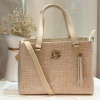 Gaby Show - Bolsa Feminina Tecido Média - Marfim