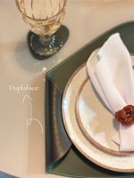 Gaby Show - Kit 04 Souplats + Porta Copos Duplaface - Preto c/ Verde Militar