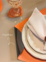 Gaby Show - Kit 08 Souplats + Porta Copos Duplaface - Laranja c/ Preto