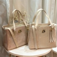 Gaby Show - Kit 2 Bolsas Paris + Tecido Média - Marfim