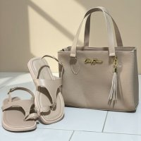 Gaby Show - Kit 2 Sandália Papete + Anjik Média 02 - NÚMERO 37- Amêndoa