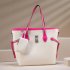Gaby Show - Bolsa Feminina Glamourosa Linha Premium - Marfim c/ Pink
