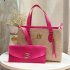 Gaby Show - Bolsa Feminina Tecido Média + Carteira - Pink